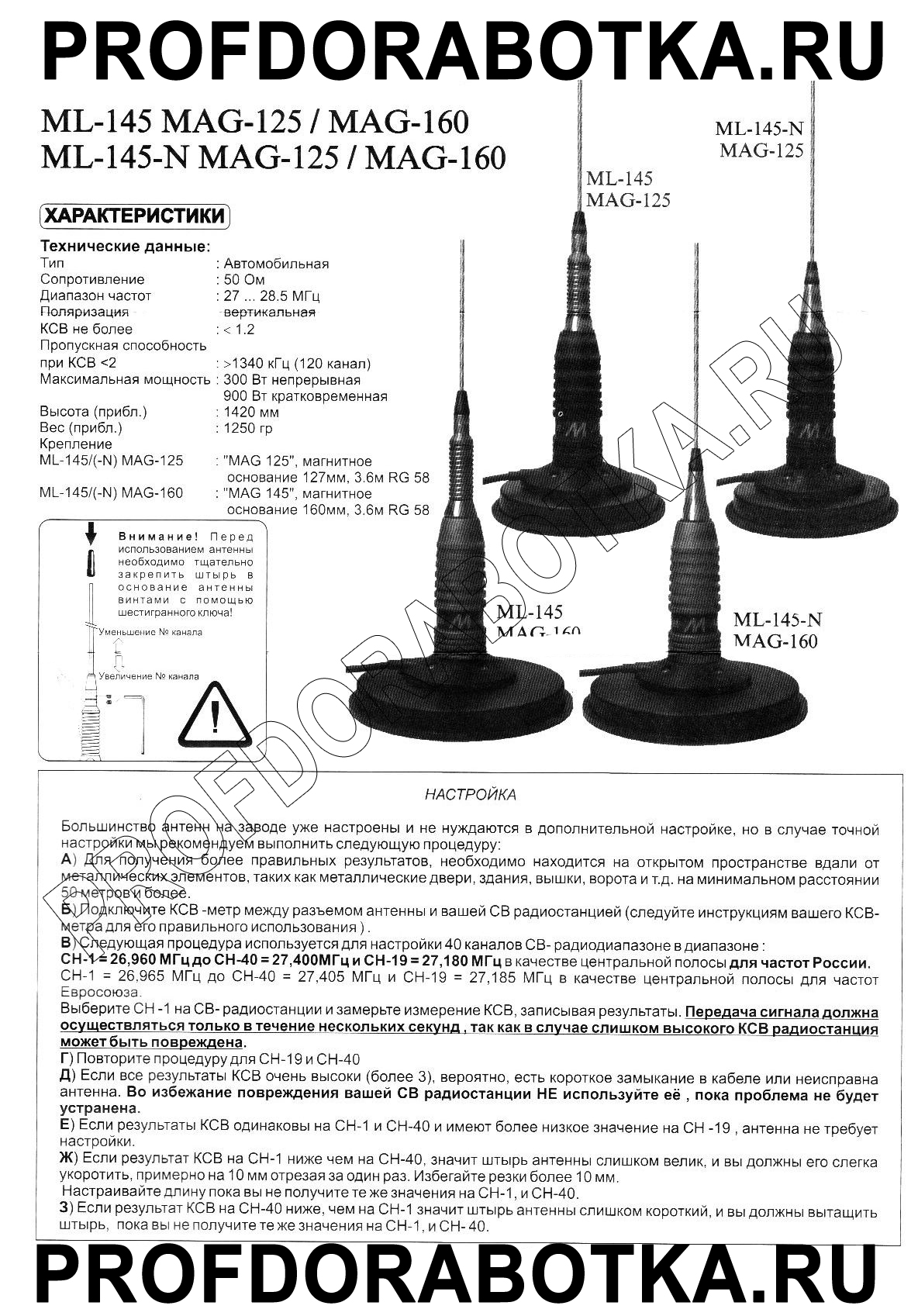 Антенна Megajet ML-145 mag
